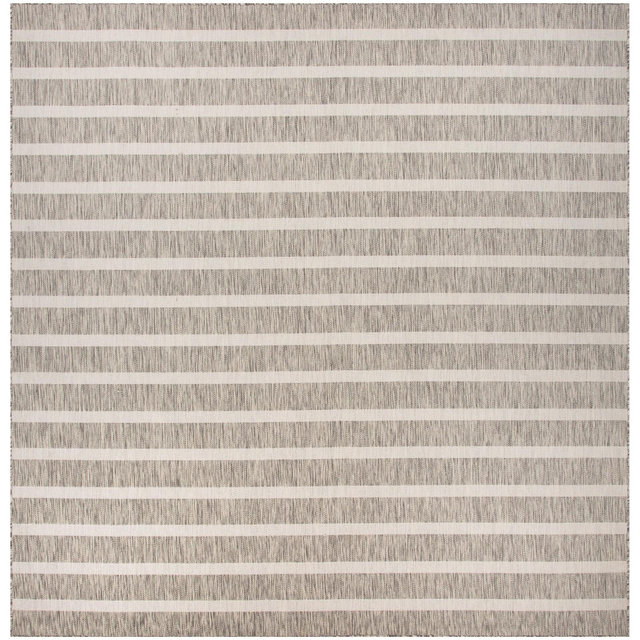 Nourison Positano 10' x Square Grey Ivory Modern Indoor/Outdoor Rug