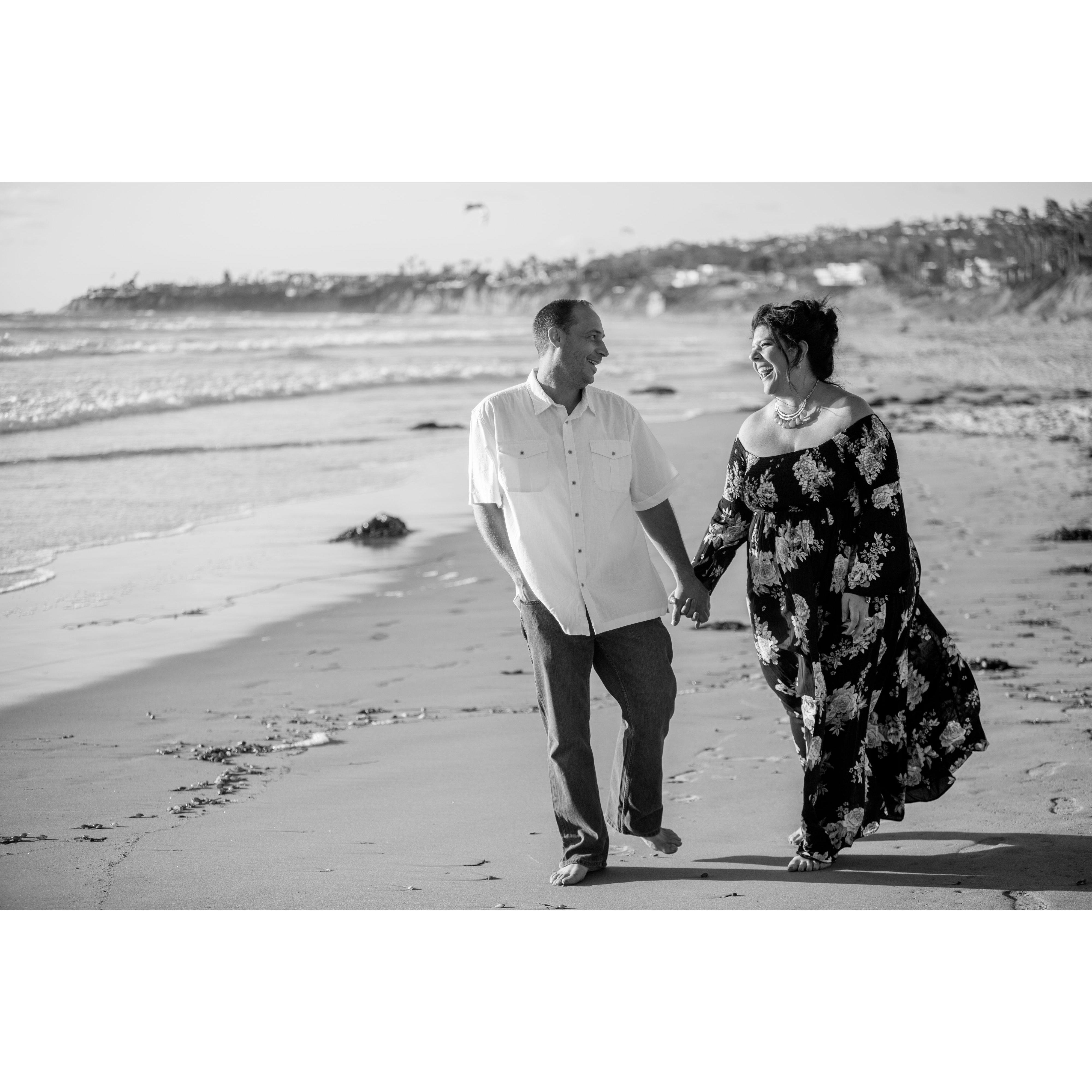 The beach is one of our favorite places and makes us happy each time we are there.