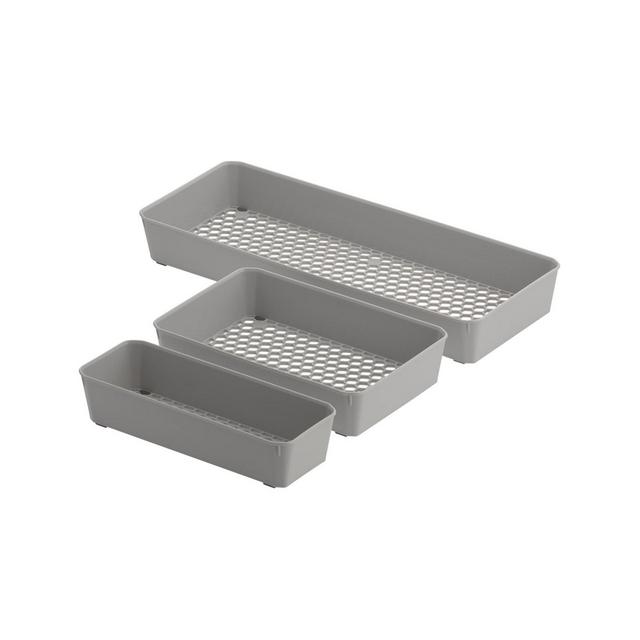 Spectrum Diversified Hexa In-Drawer Organizer Set of 3 Assorted Storage Trays