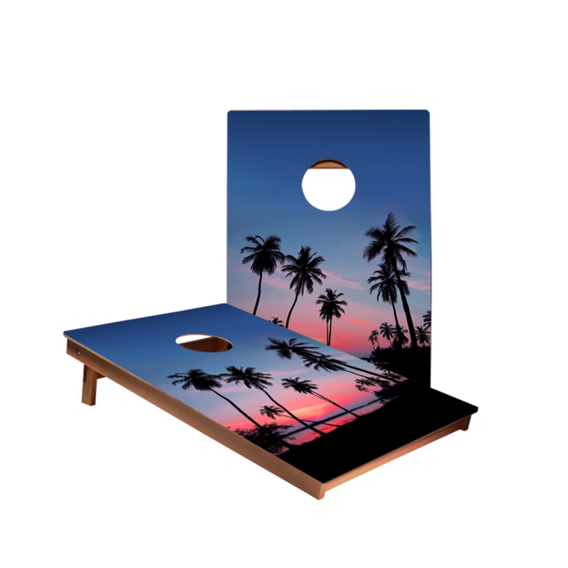 Dale Palm Tree Sunset Recreation Cornhole Boards