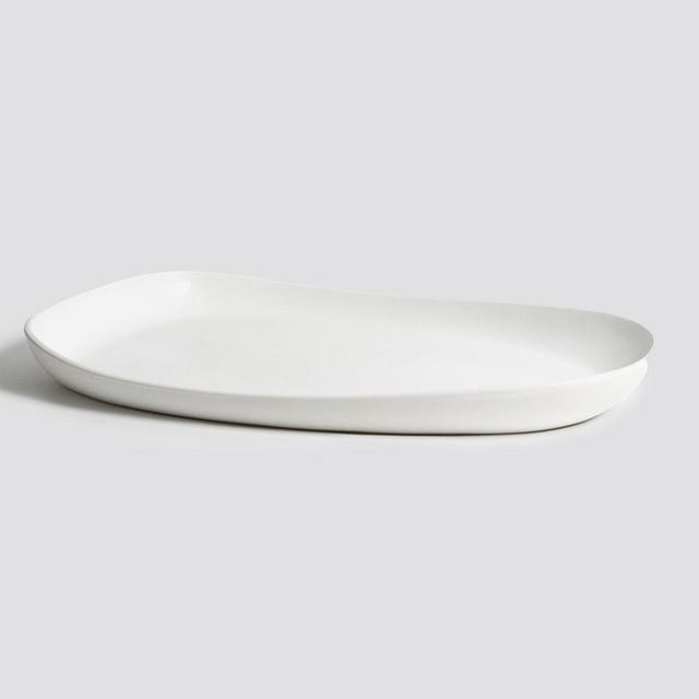 Stoneware Long Serving Platter - Matte White