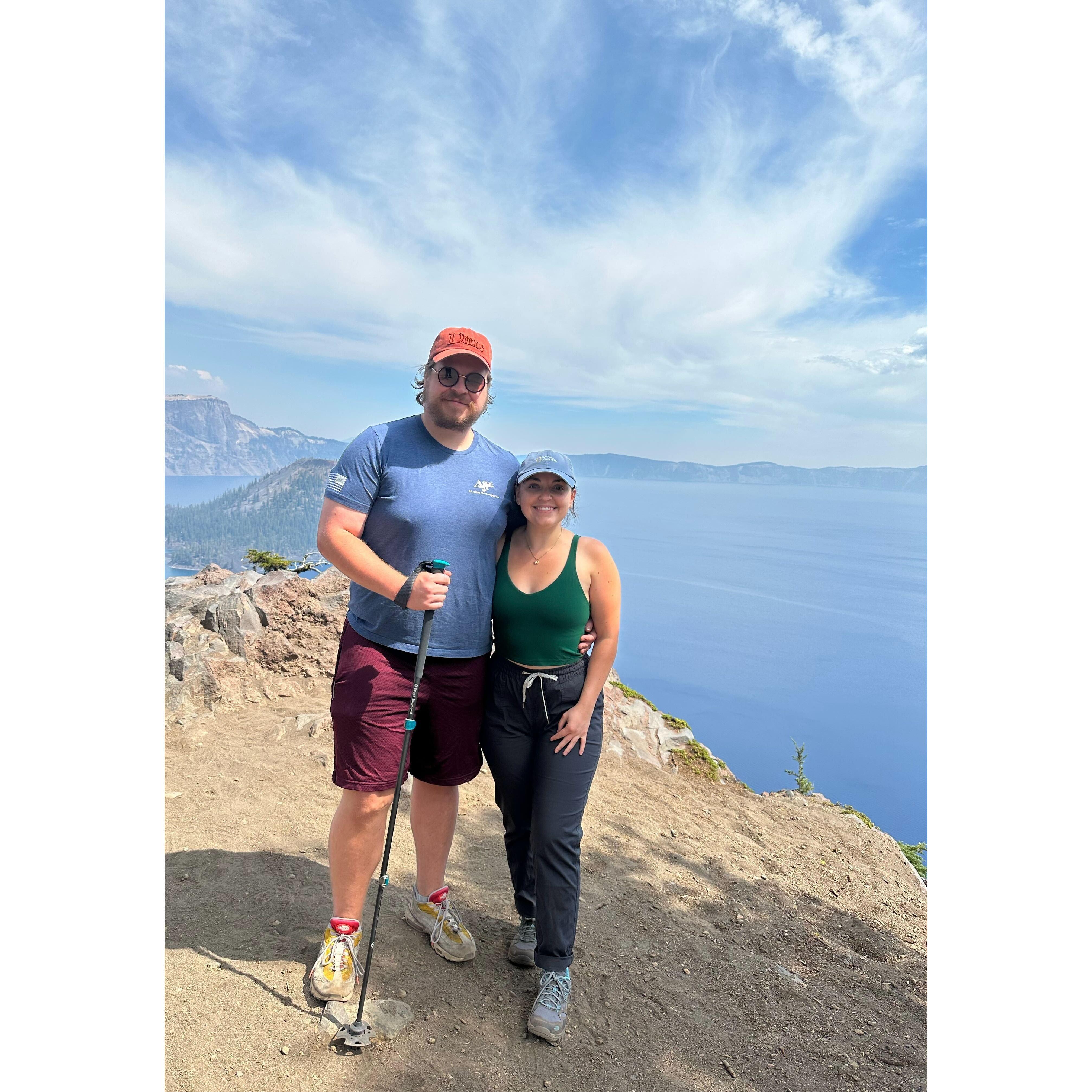 Anita's first time camping - Crater Lake, OR!