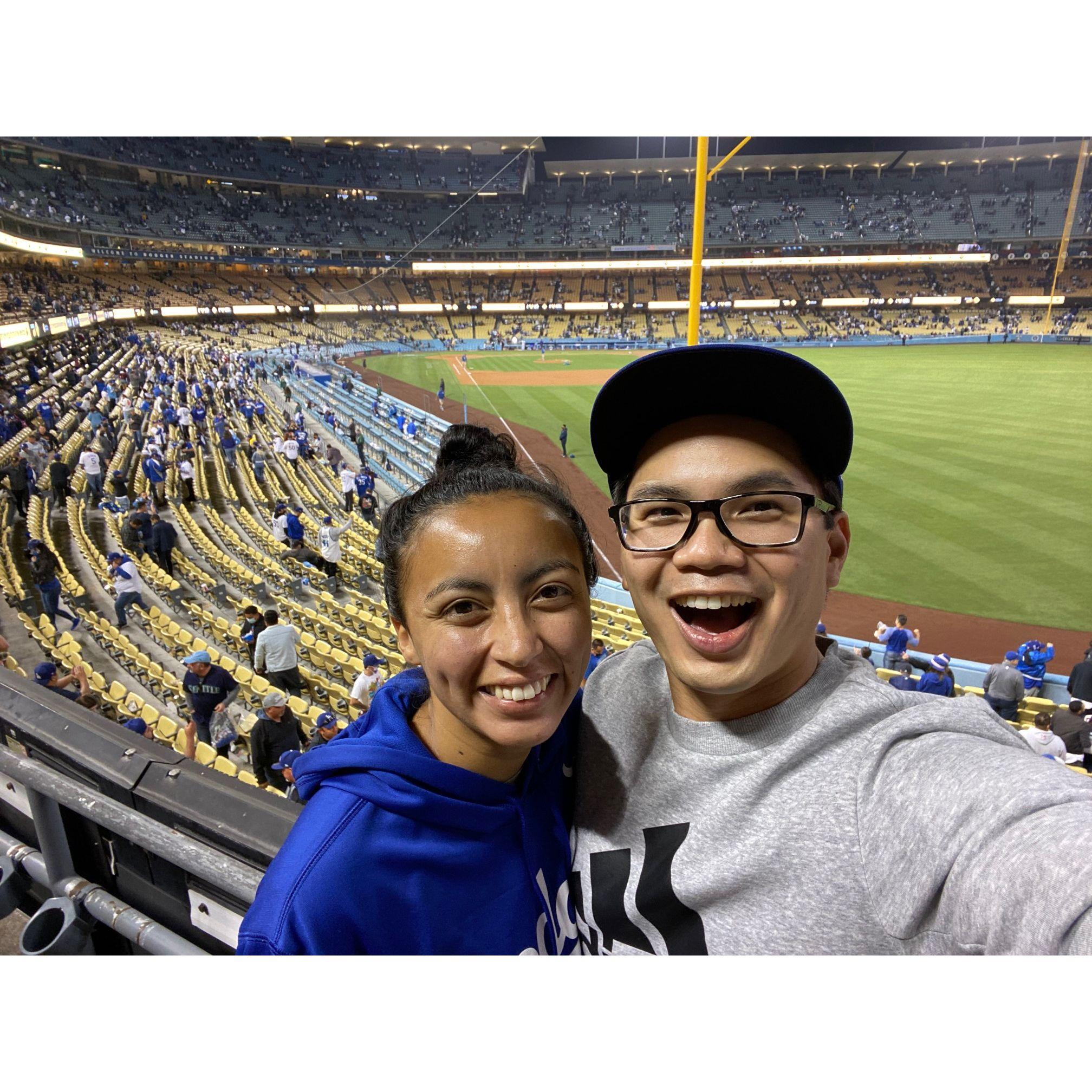 Dodgers game, go sports !