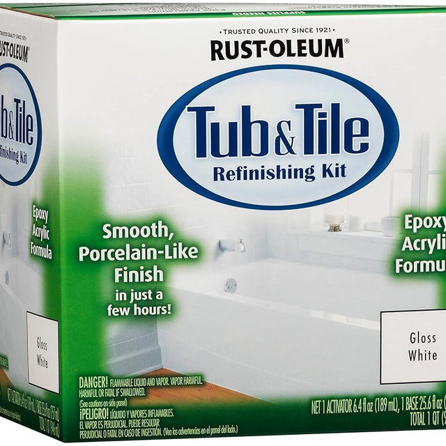 Rust-Oleum 384165 Tub And Tile Refinishing 2-Part Kit, Gloss White,White
