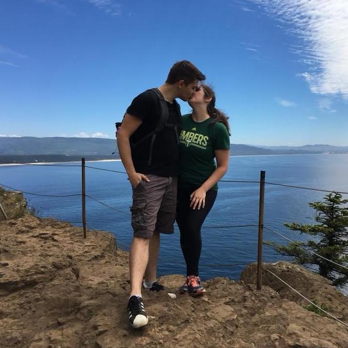 Hiking at the Oregon Coast - taken one day before Zach & Ally said "I love you" for the first time.