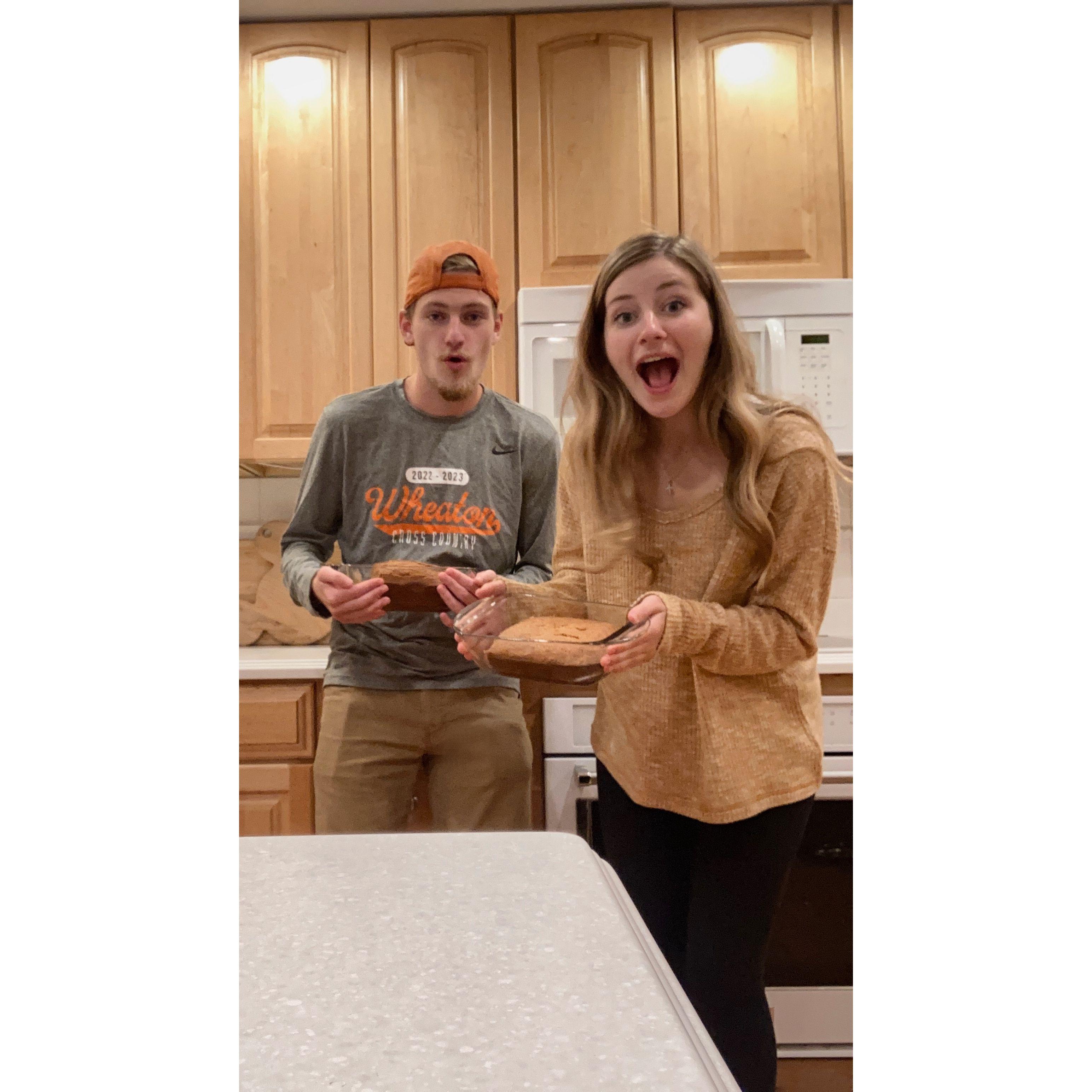 Baking banana bread!