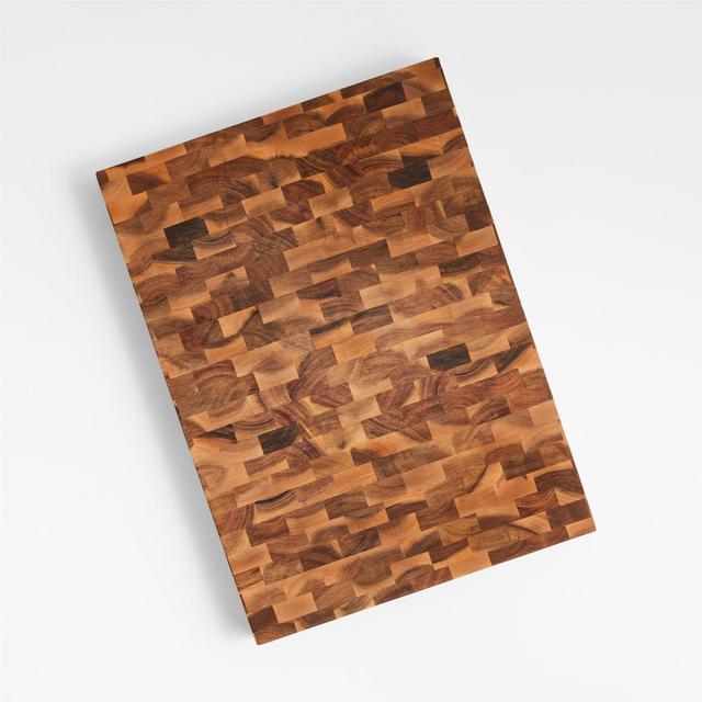 Crate & Barrel Acacia End-Grain Cutting Board