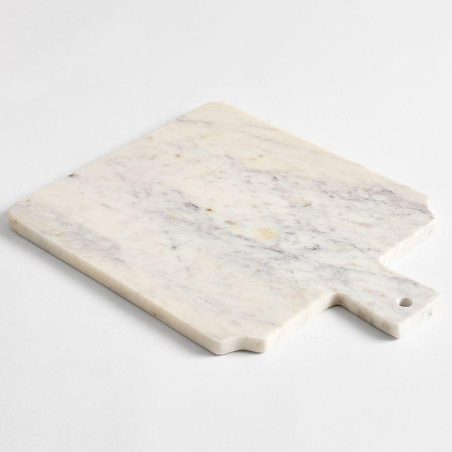 Marquee Marble Large Handle Cheeseboard - White