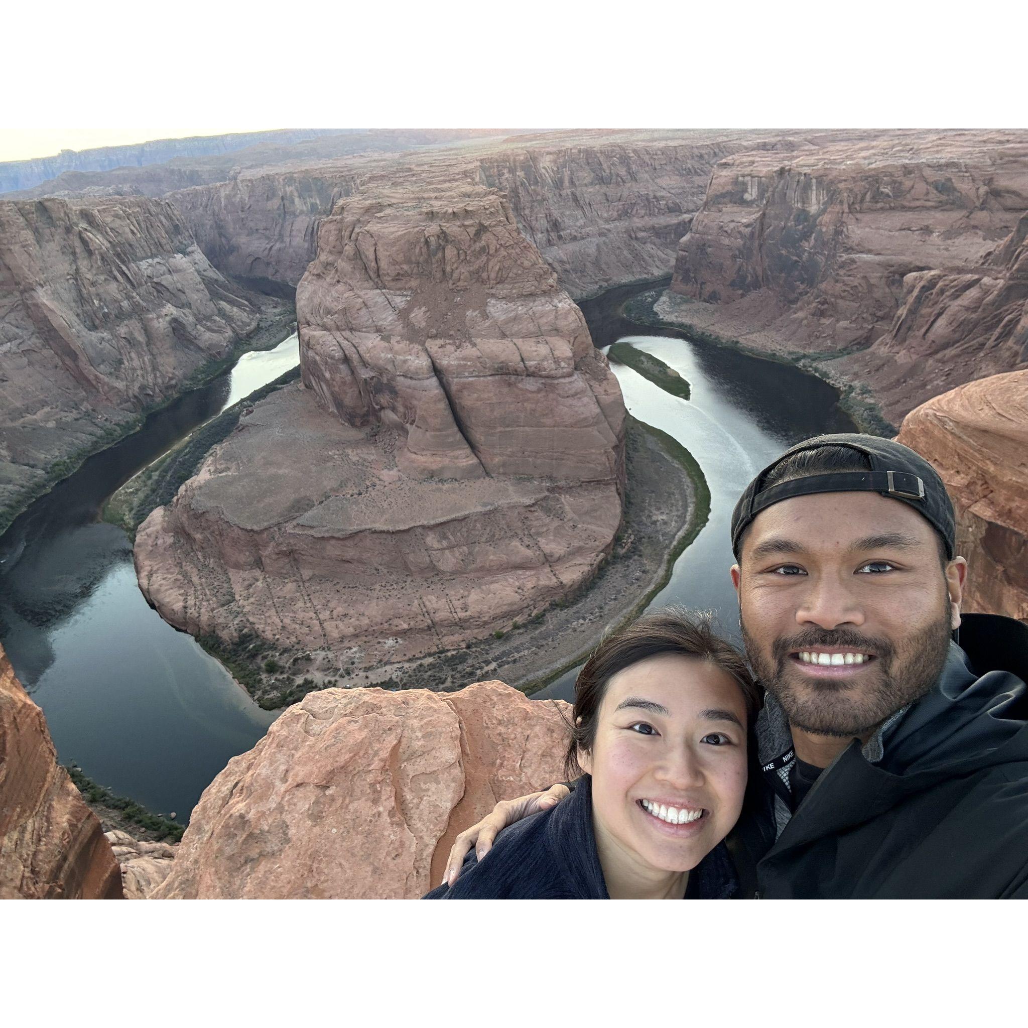 Horseshoe Bend with thousands of mosquitoes and bugs.