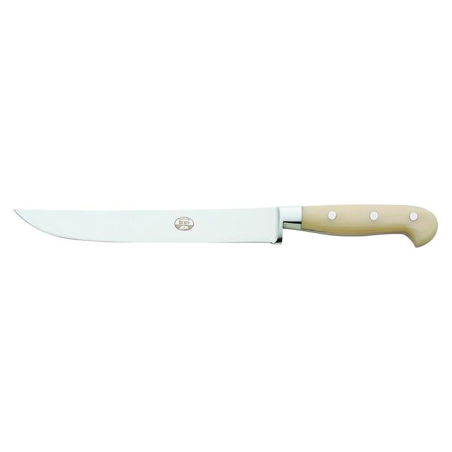 Carving Knife with White Lucite Handle