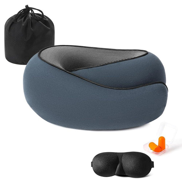 Almalls Travel Pillows for Airplanes, Travel Neck Pillow Travel Pillow, Neck Pillow Airplane Memory Foam Travel Pillow 360 Degree Support Portable Pillows for Airplanes Offices and Cars