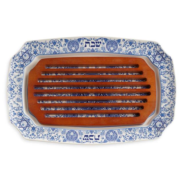 Spode Challah Tray & Wood Insert