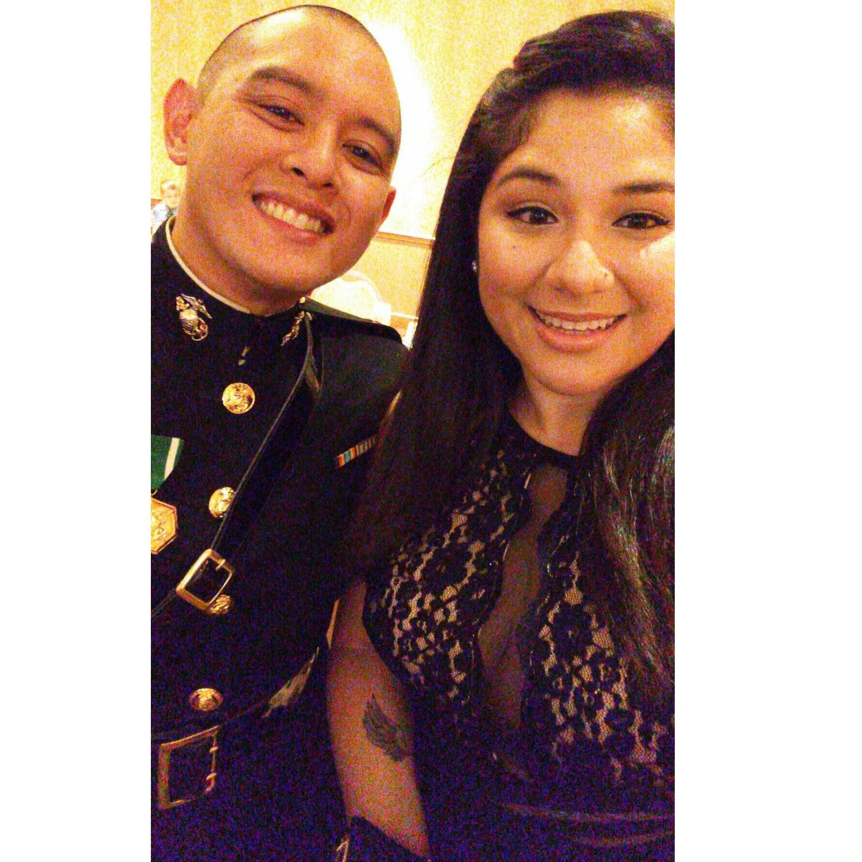 (Illinois Our 2nd Marine Corps Ball-2017)
Mark kept saying we were going to "party" after the ball... but sure enough he fell asleep LOLOL (typical).
