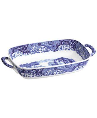 Spode - Blue Italian Handled Serving Dish