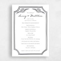 White Wedding Program - Katinka