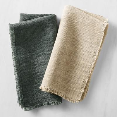 Fringed Napkins, Set of 4, Parchment