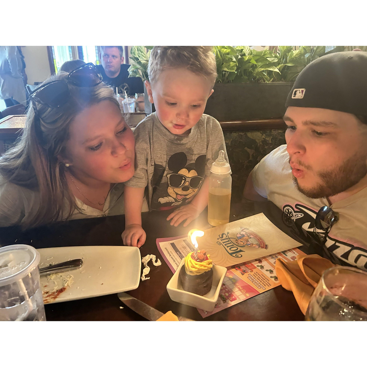 celebrating our engagement with baby