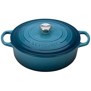 Le Creuset Enameled Cast Iron Signature 6.75QT. Round Wide Oven - Marine