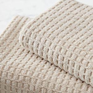 Terry Waffle Hand Towel - Flax