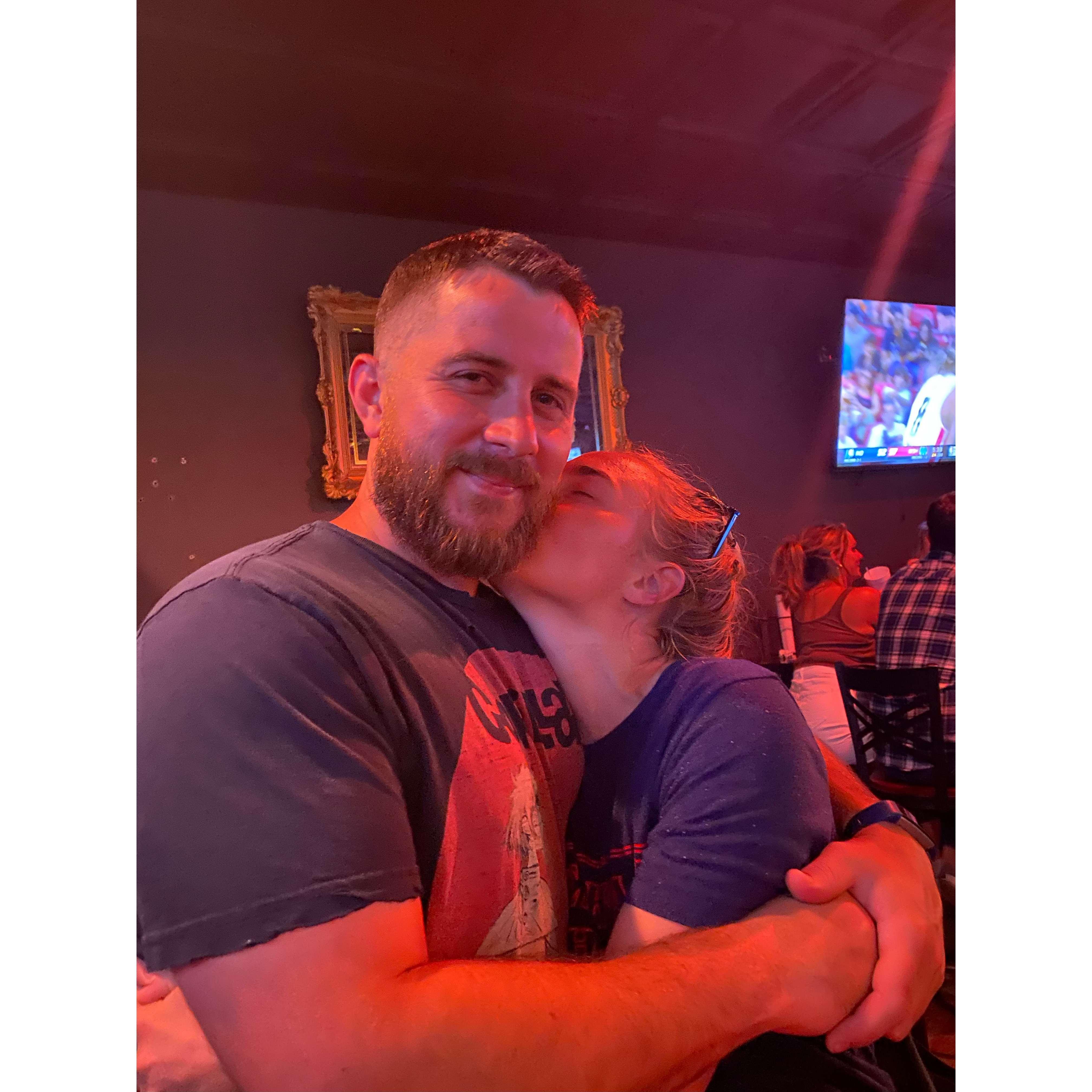 First night out as fiancés