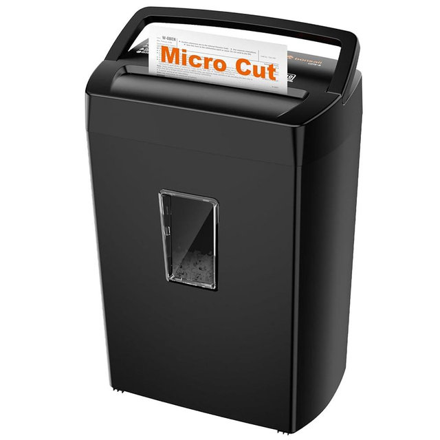 Bonsaii Paper Shredder, 10-Sheet Home Office Shredders, Micro Cut Home Use Paper Shredder with 5.5 Gallons/P-4 High Security/5 Minutes/Shred Card,Staple,Clips (C275-B)