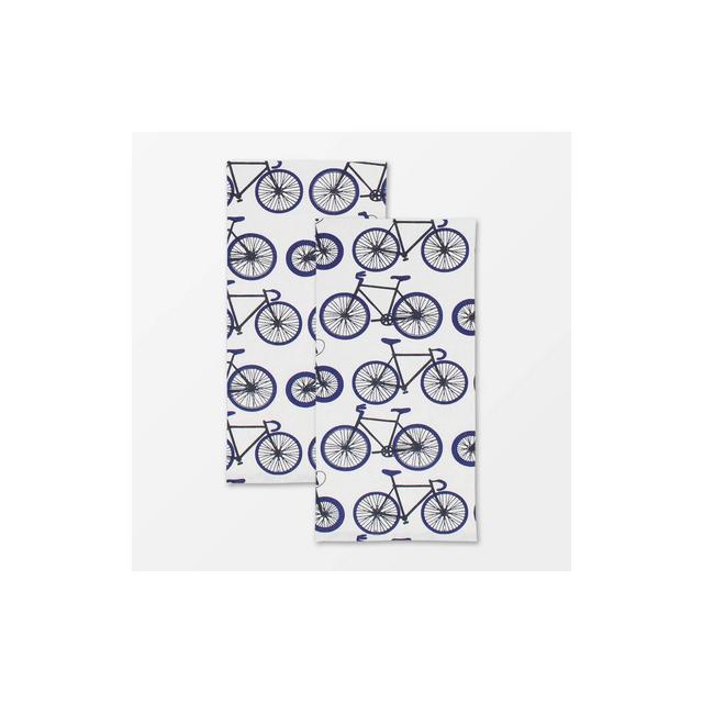 2pk Designer Biking Print Towel - MU Kitchen