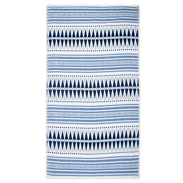 Seaqual™ Yoga Blanket Beach Towel in Blue/White