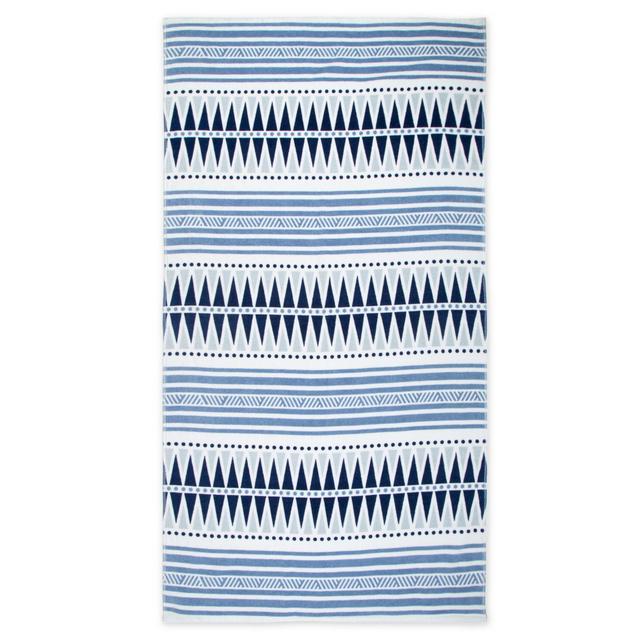 Seaqual™ Yoga Blanket Beach Towel in Blue/White