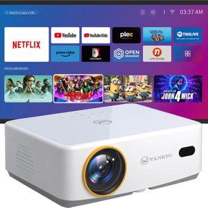 Vankyo - Leisure 570B Native 1080P Wireless Smart Single LCD Mini Projector, Screen Included - White