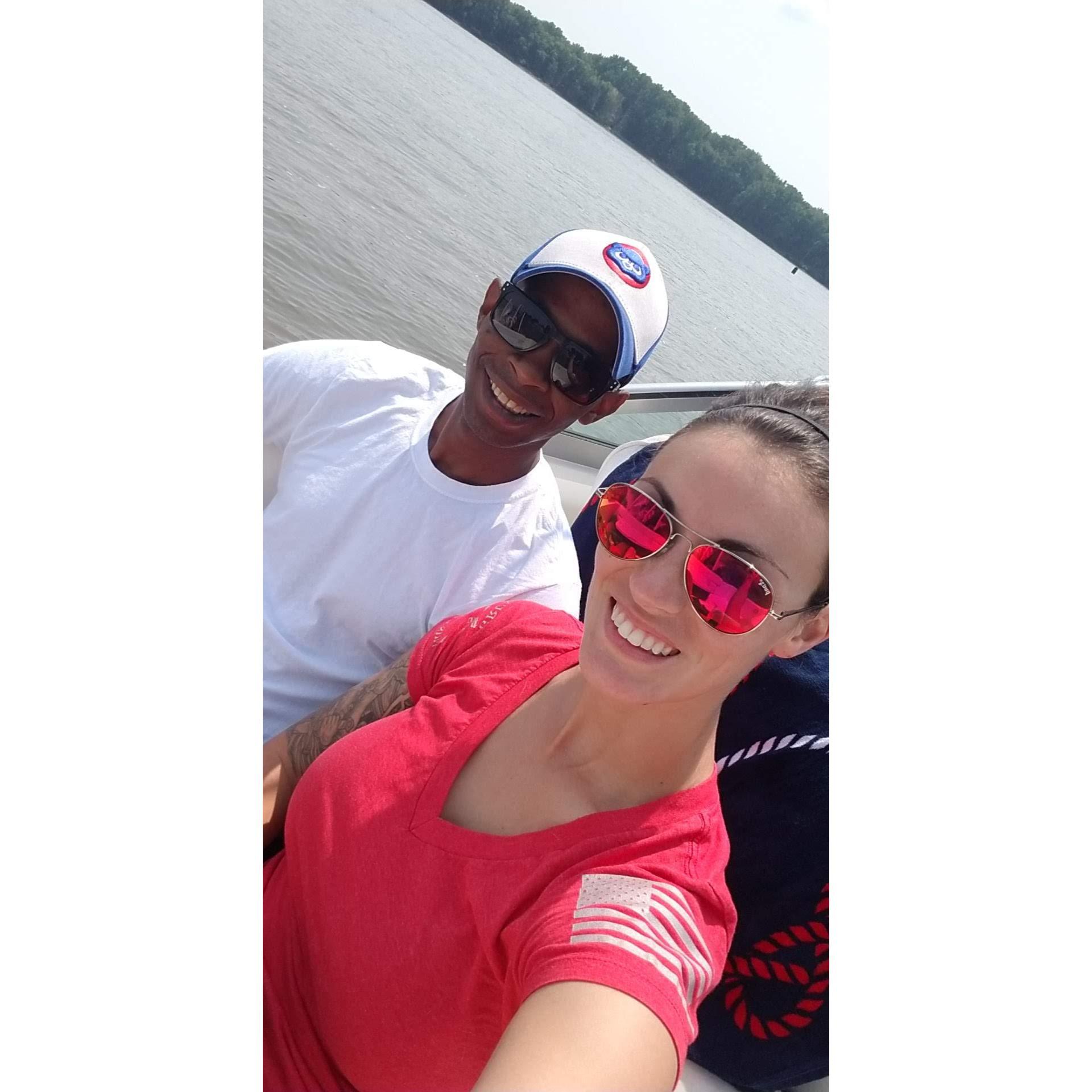 Boating on the Mississippi river, 2019.