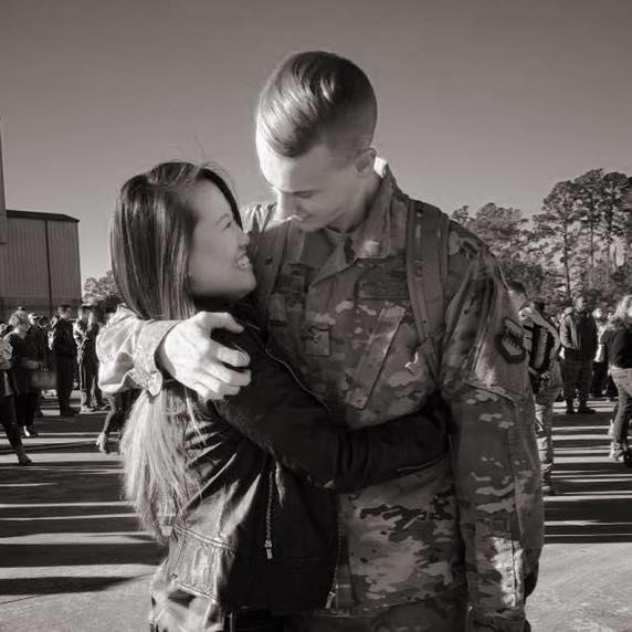 George returning from his first deployment. The strengthened love of six months apart.