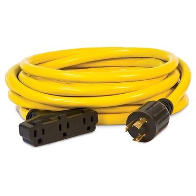 25 foot Extension Cord with 3 Standard Horizontal 5-20R Outlets - Champion Power