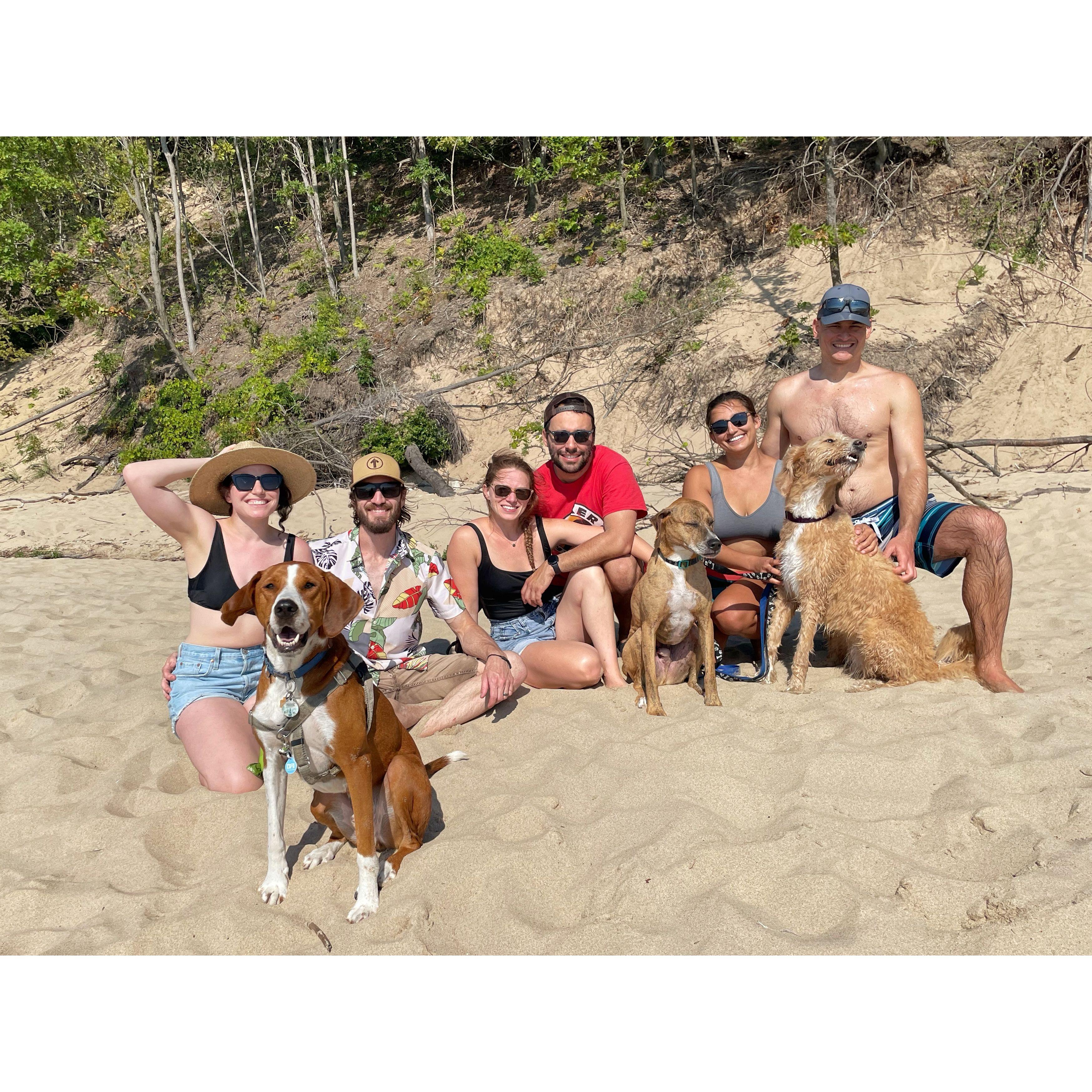 That one time a rained-out camping trip turned into a group sleepover and beach day!