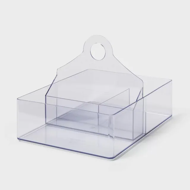 Clear Angled Drawer Insert - Brightroom™: Plastic Bath Caddy, Shower Organizer, 12"x9"x3.5", 1.68 lbs