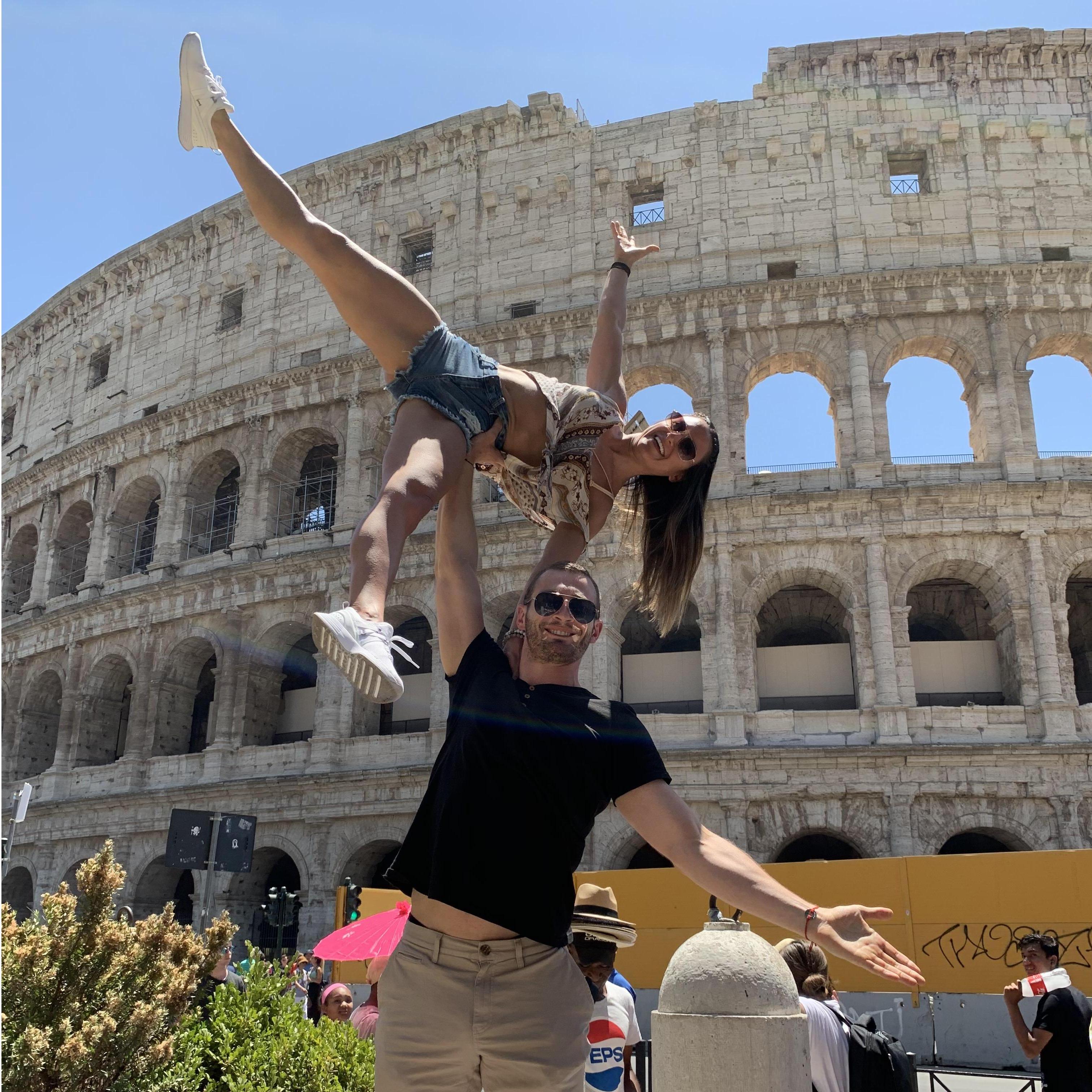 Just being regular tourists through Italy