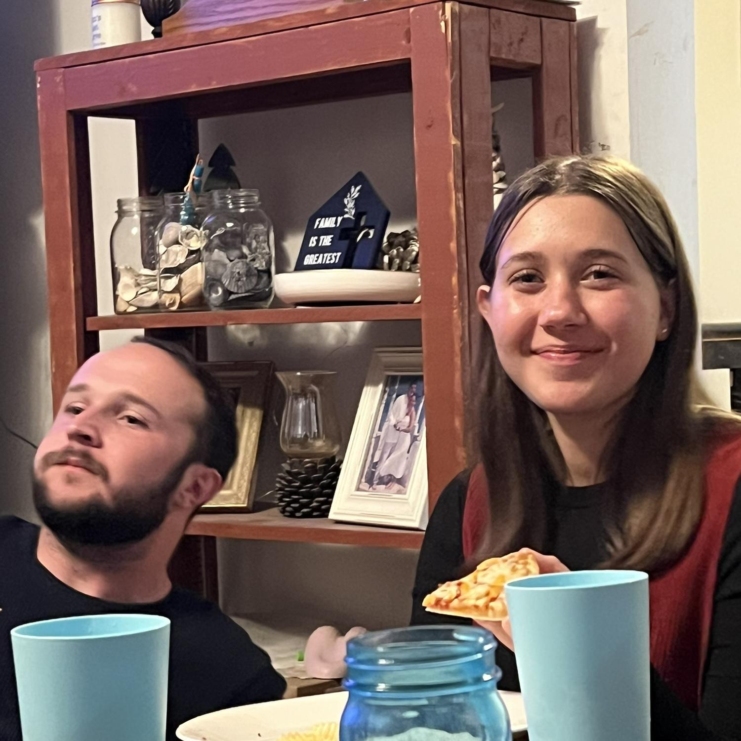 One of us enjoys food more than the other…