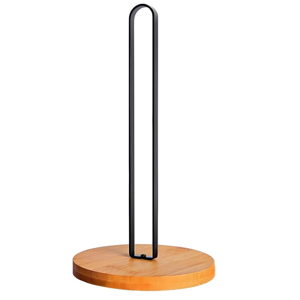 TONLEA Wooden Paper Towel Holder Countertop, Kitchen-Towel-Holder FreeStanding with Non-Slip Base for Bathroom
