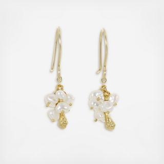 Small Seed Pod Cluster Earrings