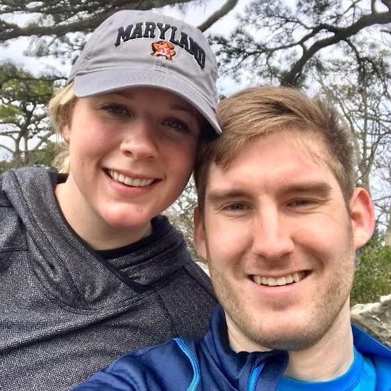 Our first picture together! On a hike at Sugarloaf Mountain in Western Maryland.