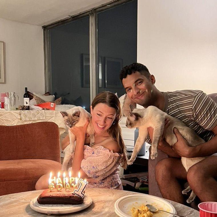 Our kittens Anchovy and Mabel's first birthday!