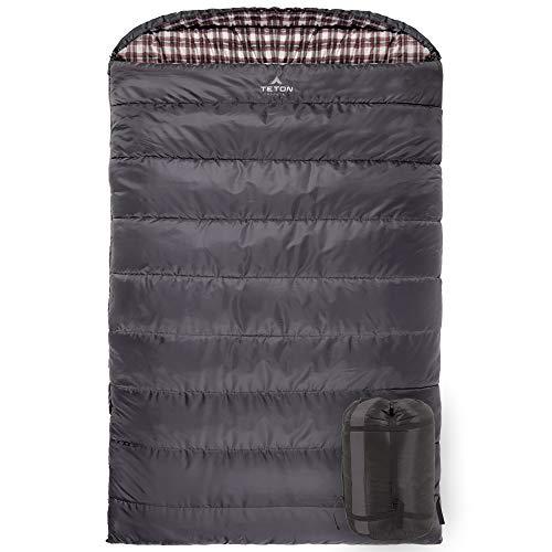 TETON Sports Fahrenheit Mammoth Queen-Size Double Sleeping Bag; Warm and Comfortable; Double Sleeping Bag Great for Family Camping; Compression Sack Included