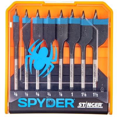 Spyder  Stinger 8-Piece Assorted x 6-in Woodboring Spade Drill Bit Set