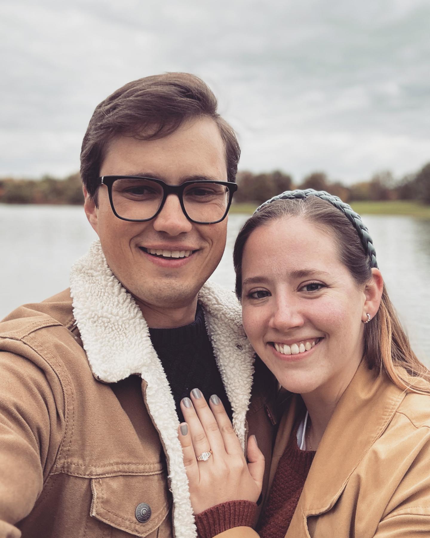 Glen proposed on the same bench we sat on during our 5th date at the Chicago Botanic Gardens.