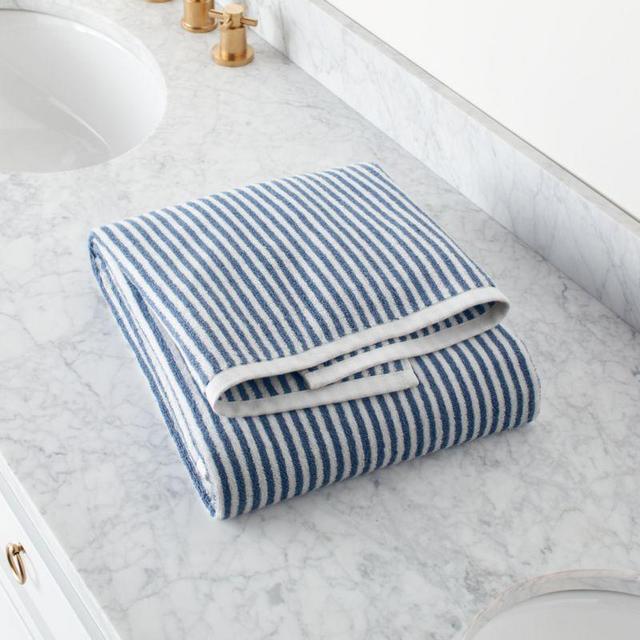 Hemi Organic Yellow Stripe Bath Towel