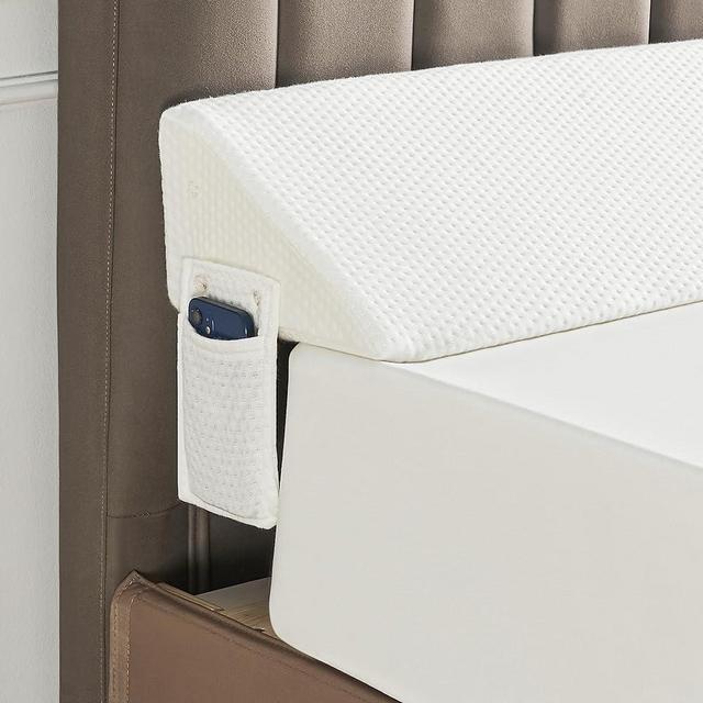 IFNOW Bed Wedge Pillow for Headboard Gap Filler(76"x6"x10") Mattress Gap Filler(0-8") Bed Wedge for Headboard Gap Between Your Headboard and Mattress White