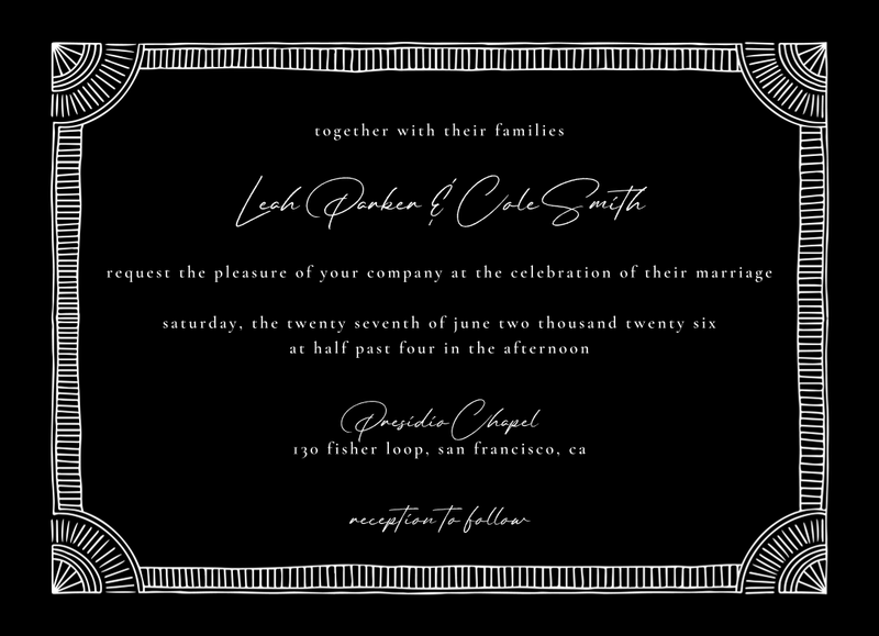 Blevio Landscape | Black | Zola Wedding Invitations