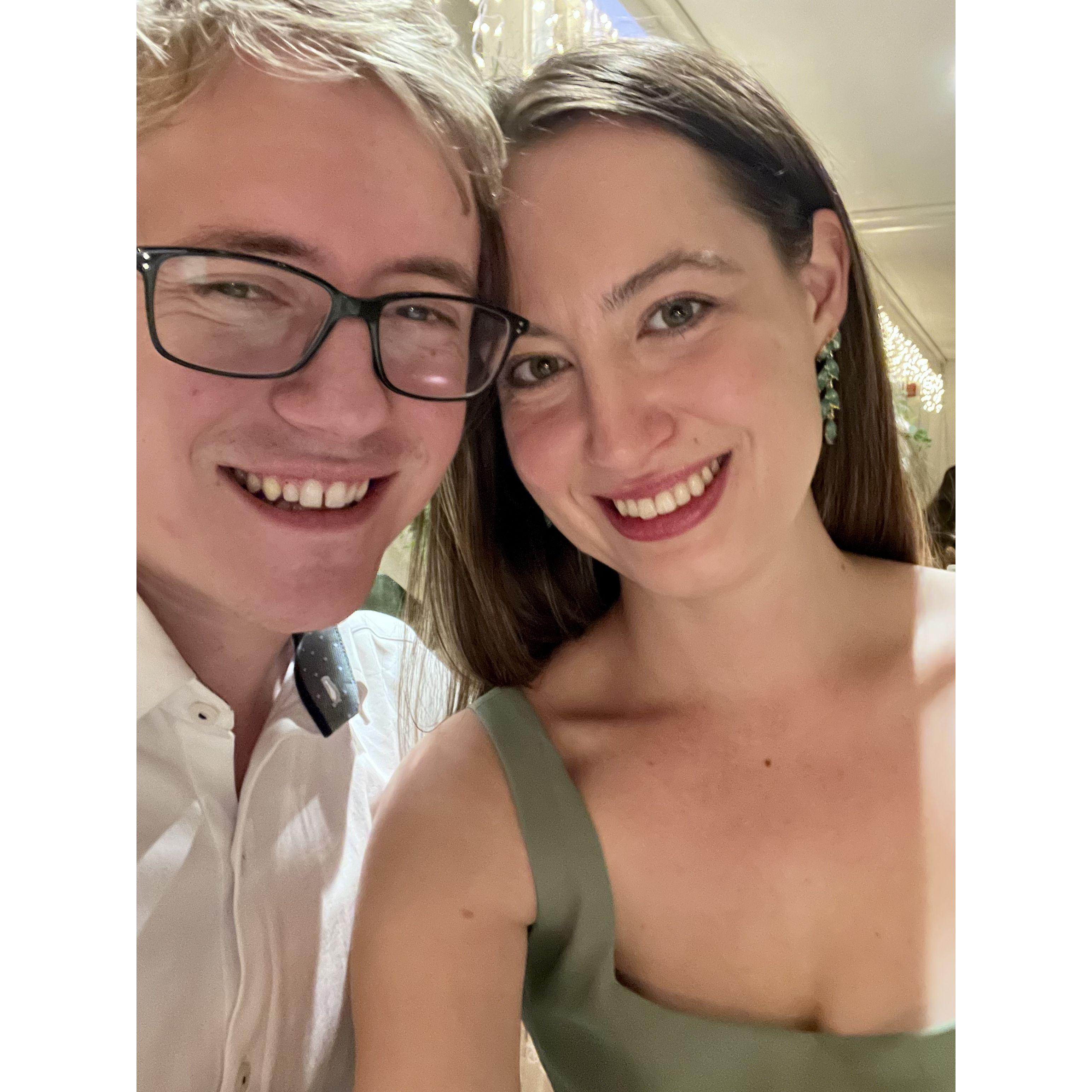 In attendance at the brother of the bride's wedding