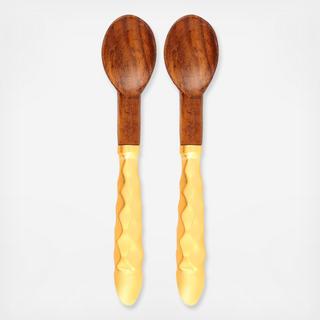 Old Hollywood Wooden Coffee Spoon, Set of 2