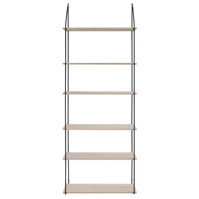 Zane Wood/Metal Wall Shelves, 26" X 7"