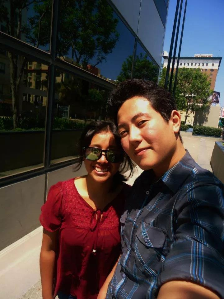Our first photo together. Day 2 of anime expo